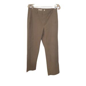 Vince Women's Preppy Khaki Wide Leg Minimalist Cotton Chinos Pants Slacks. Sz 6